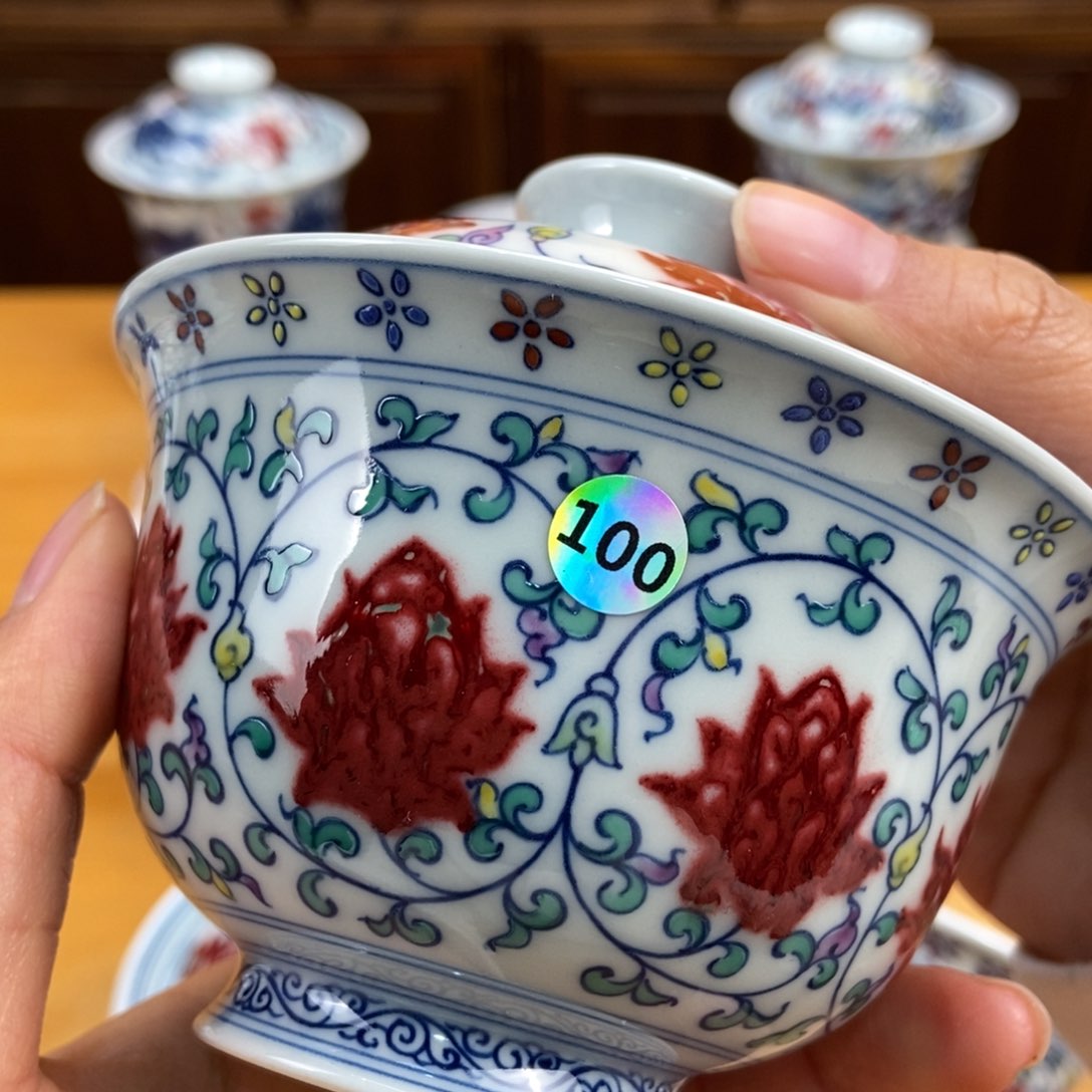 手绘现代茶具非古董