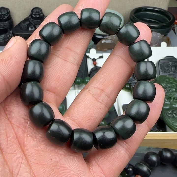 和田玉（青玉）颈饰未镶嵌福利卡12西瓜皮