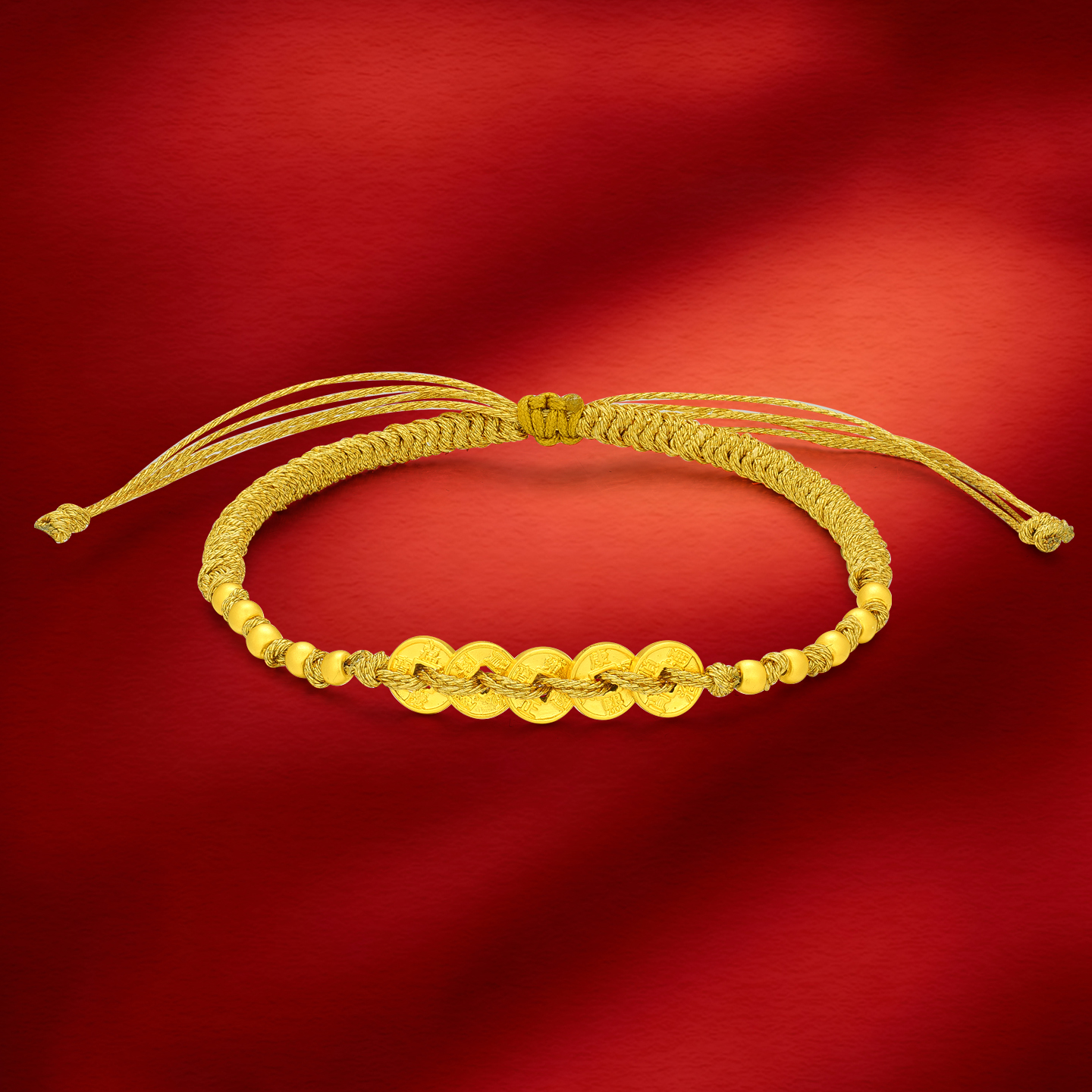 【奇奇专享】足金999投资金 卡3mm金珠五帝币 BP 91556攒金有道