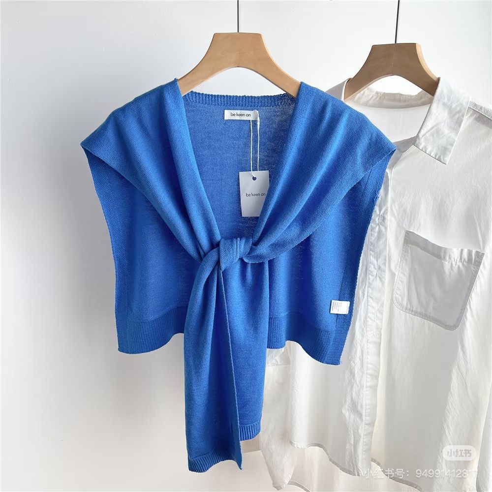 直播福利拍一发二纯色女防晒夏季护颈极简风披肩秋季条纹简约秋冬