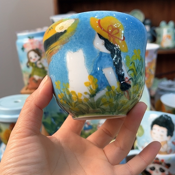 陶景德镇釉下手绘陶瓷 