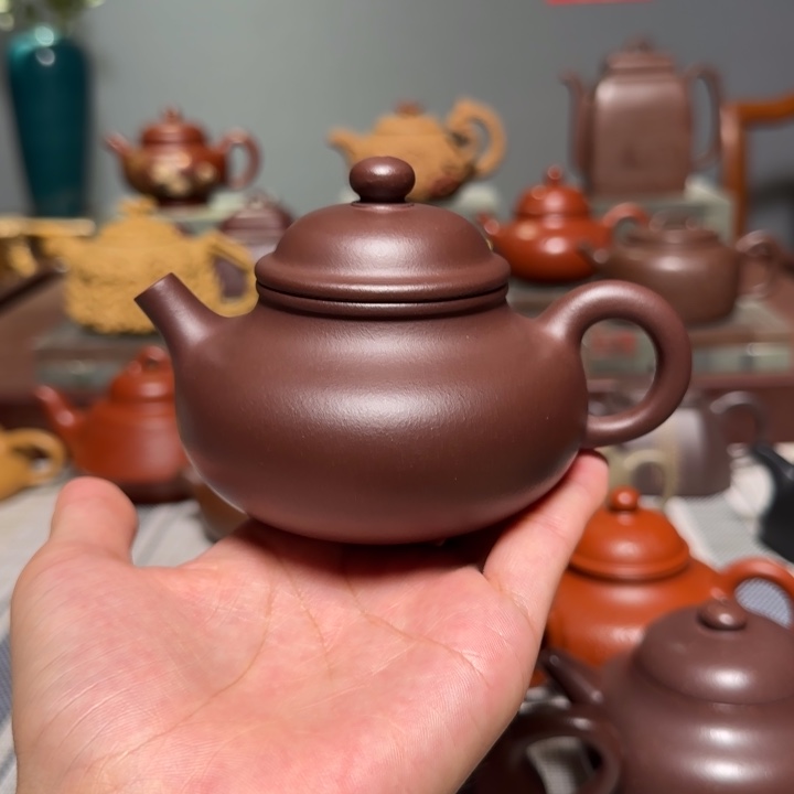 茶壶紫砂容天老紫泥 200cc
