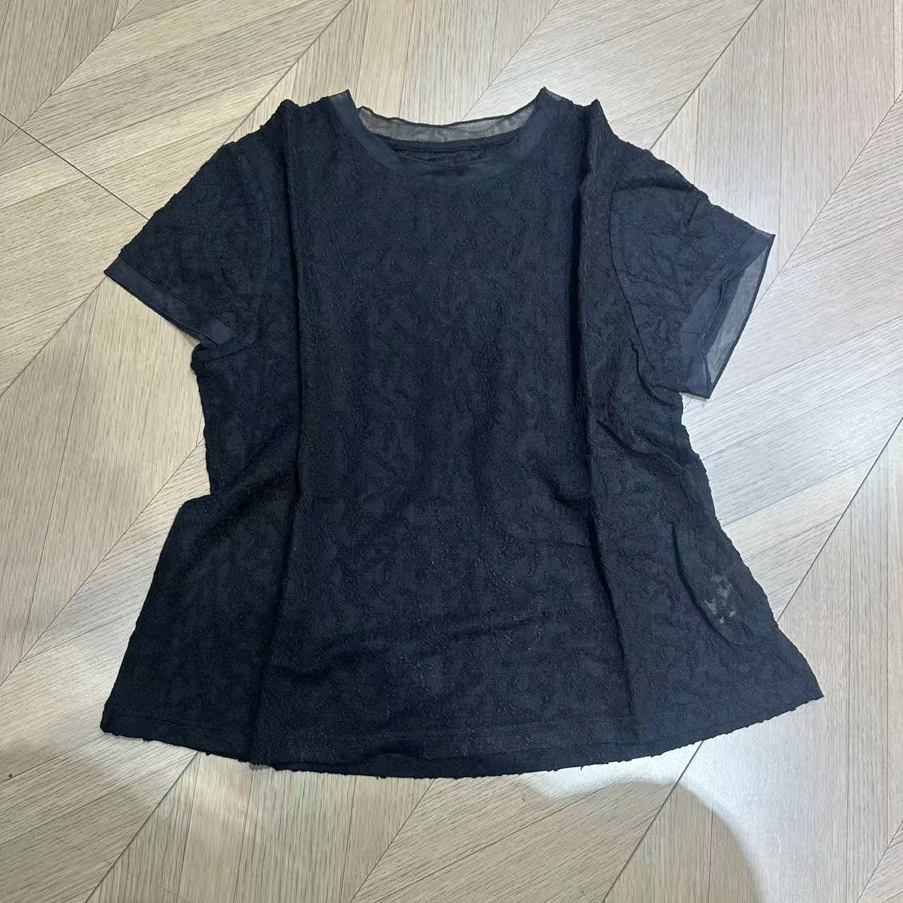 HZ-韩版休闲蕾丝镂空T恤