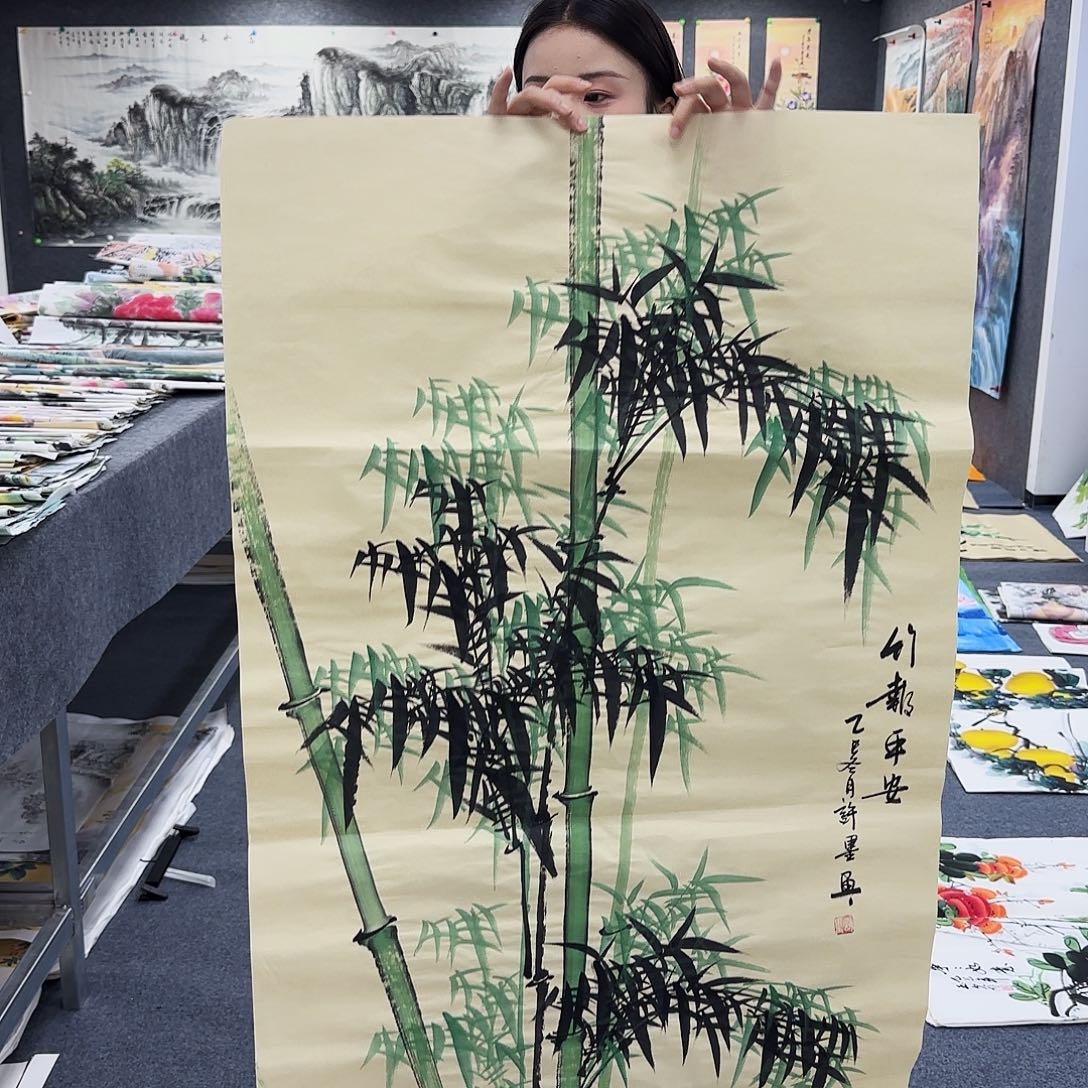 国画作品小姐姐放漏中