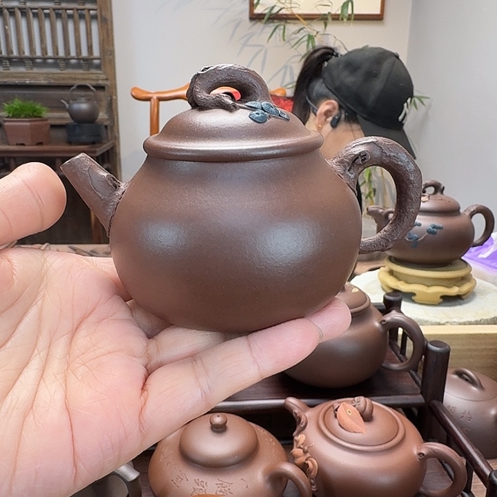 紫泥茶宠冬**阳全手工制作松韵