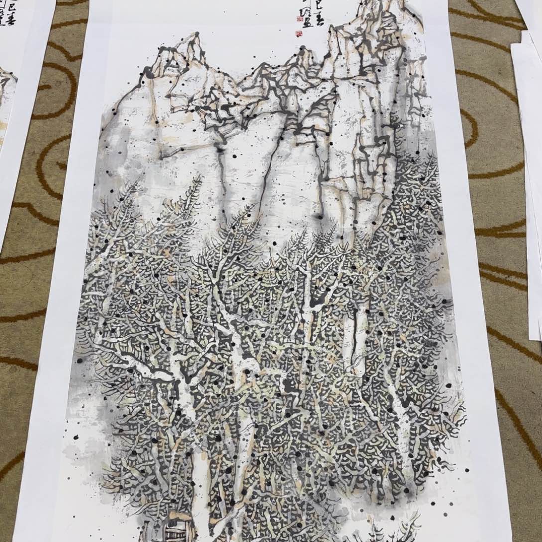 小***丫国画刘路四尺李欣主播