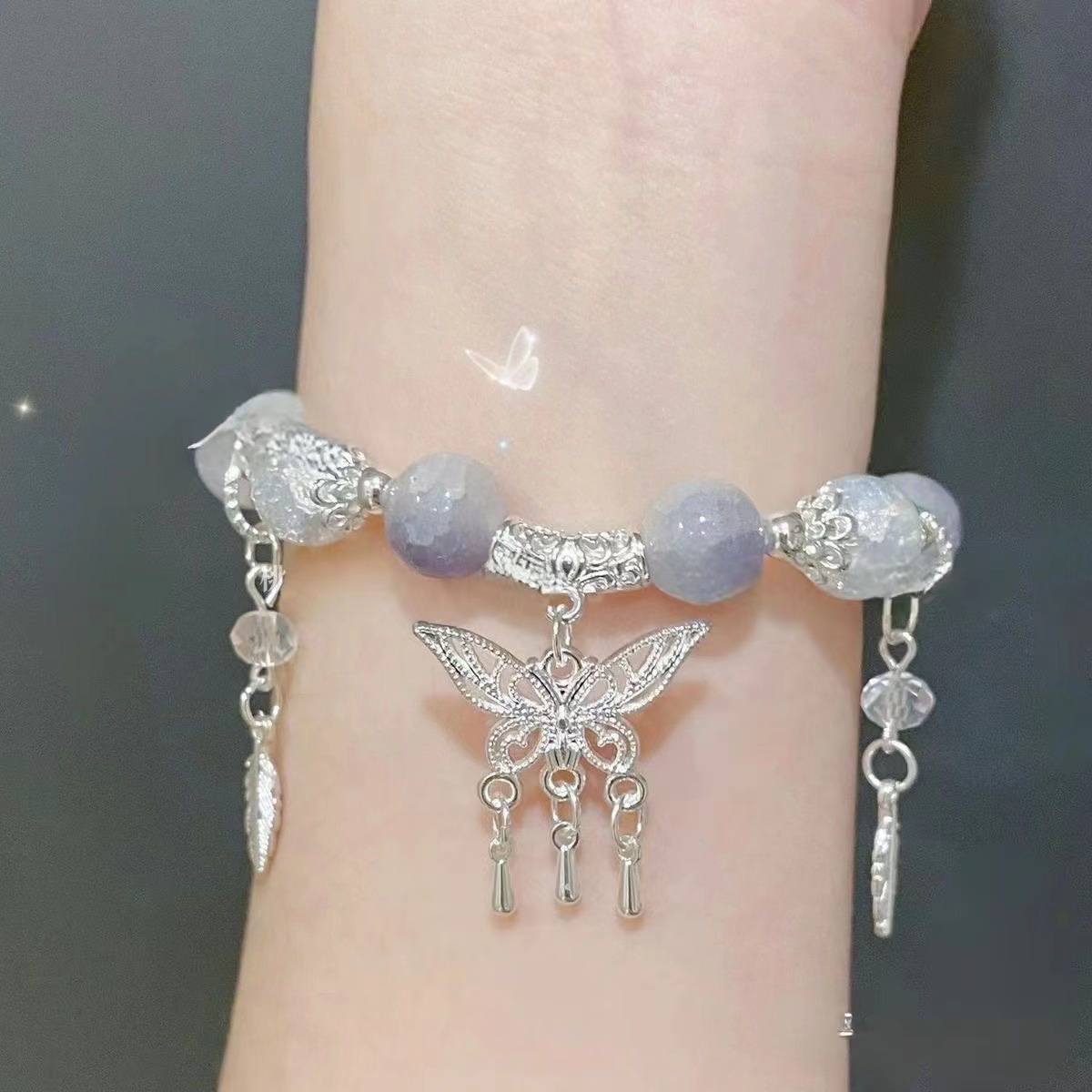 合金玻璃手链 时空中的绘旅人叶宣周边衍生手链女少女值蝴蝶手串