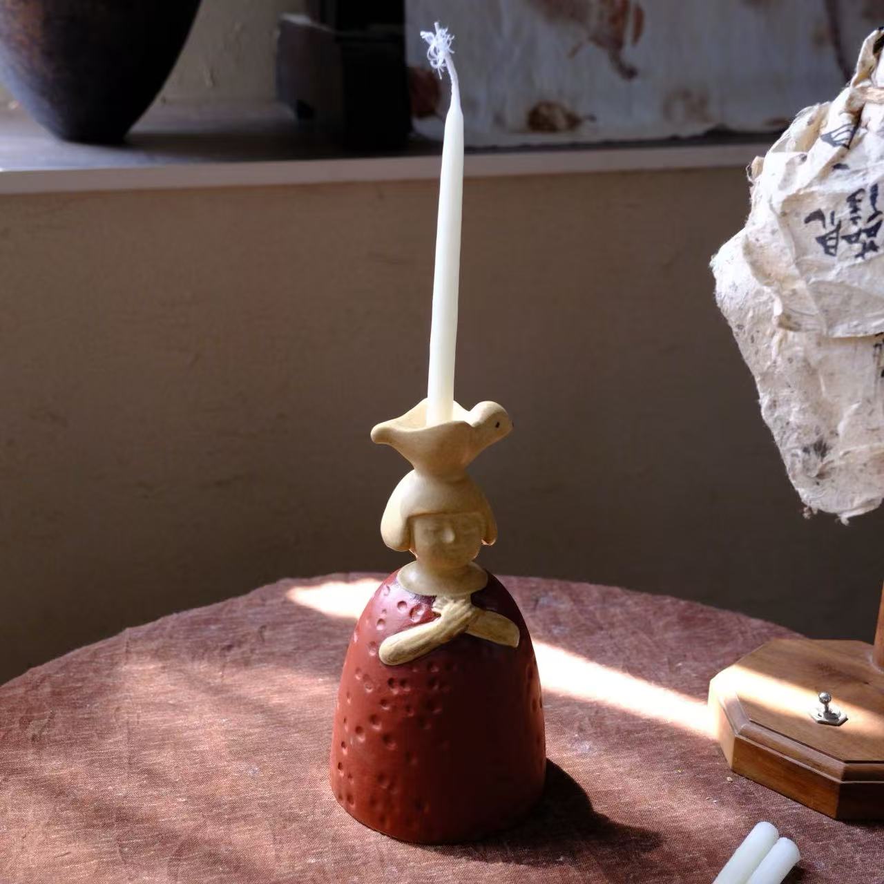 小喜宅 喜小暖鸽鸽烛台