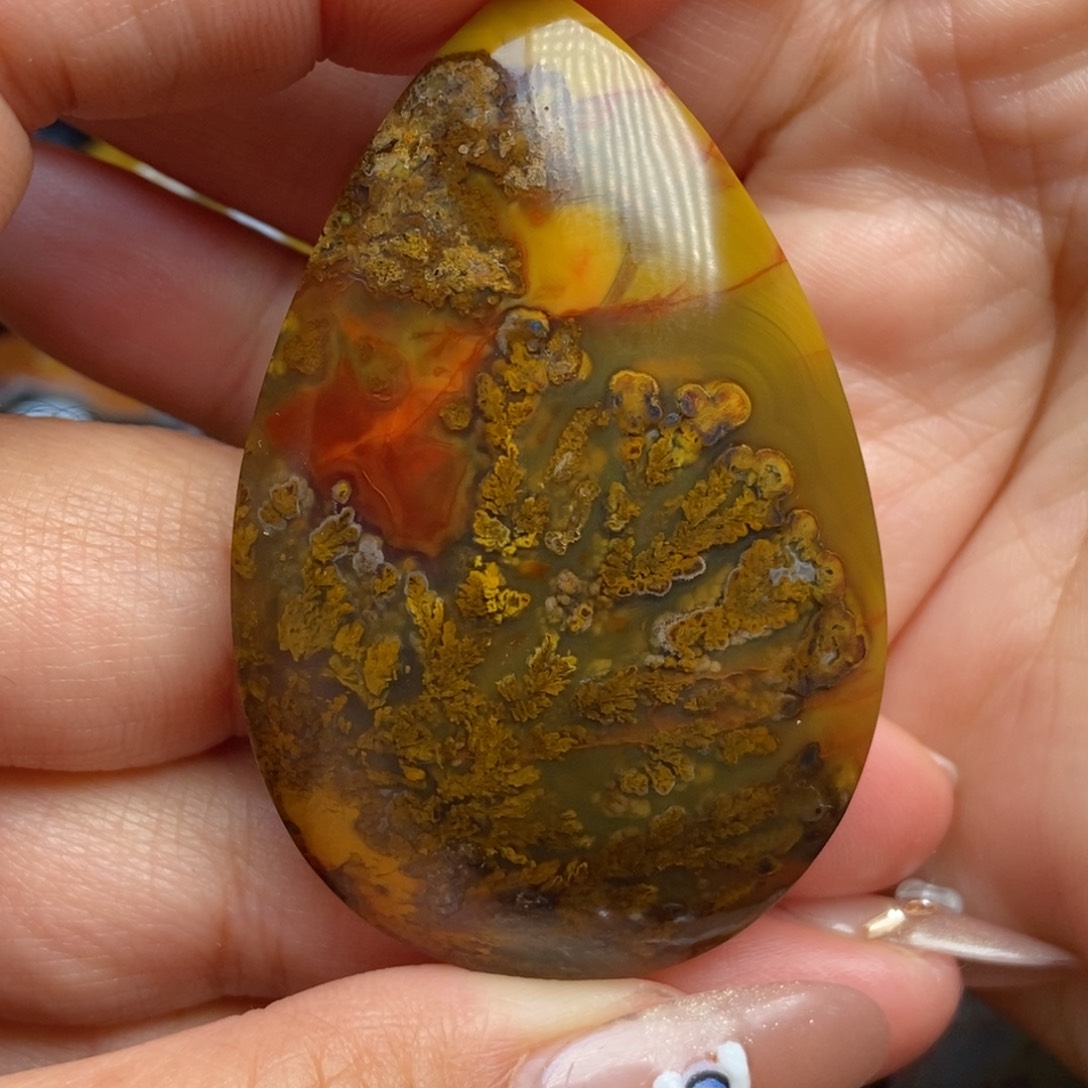 玛瑙/玉髓颈饰未镶嵌战国红