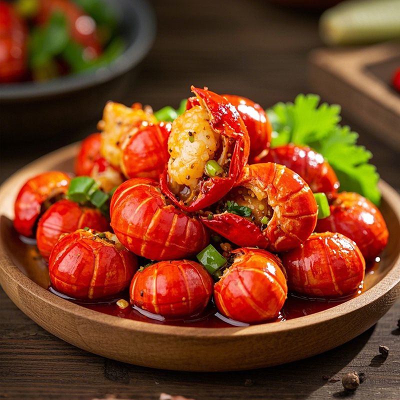 宽达10大盒麻辣龙虾尾加热即食方便速食夜宵调味虾尾250g/盒