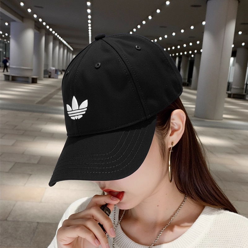 阿迪达斯三叶草帽子女帽男帽2025新款棒球帽户外遮阳鸭舌帽JC6023