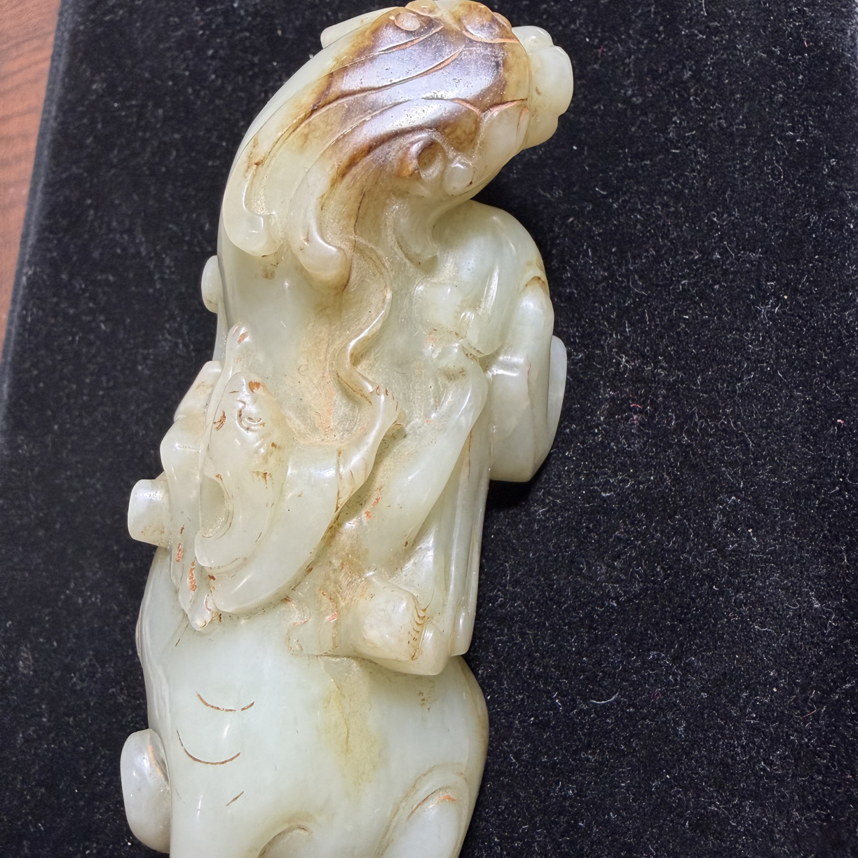  白玉招财貔貅把件古玩收藏