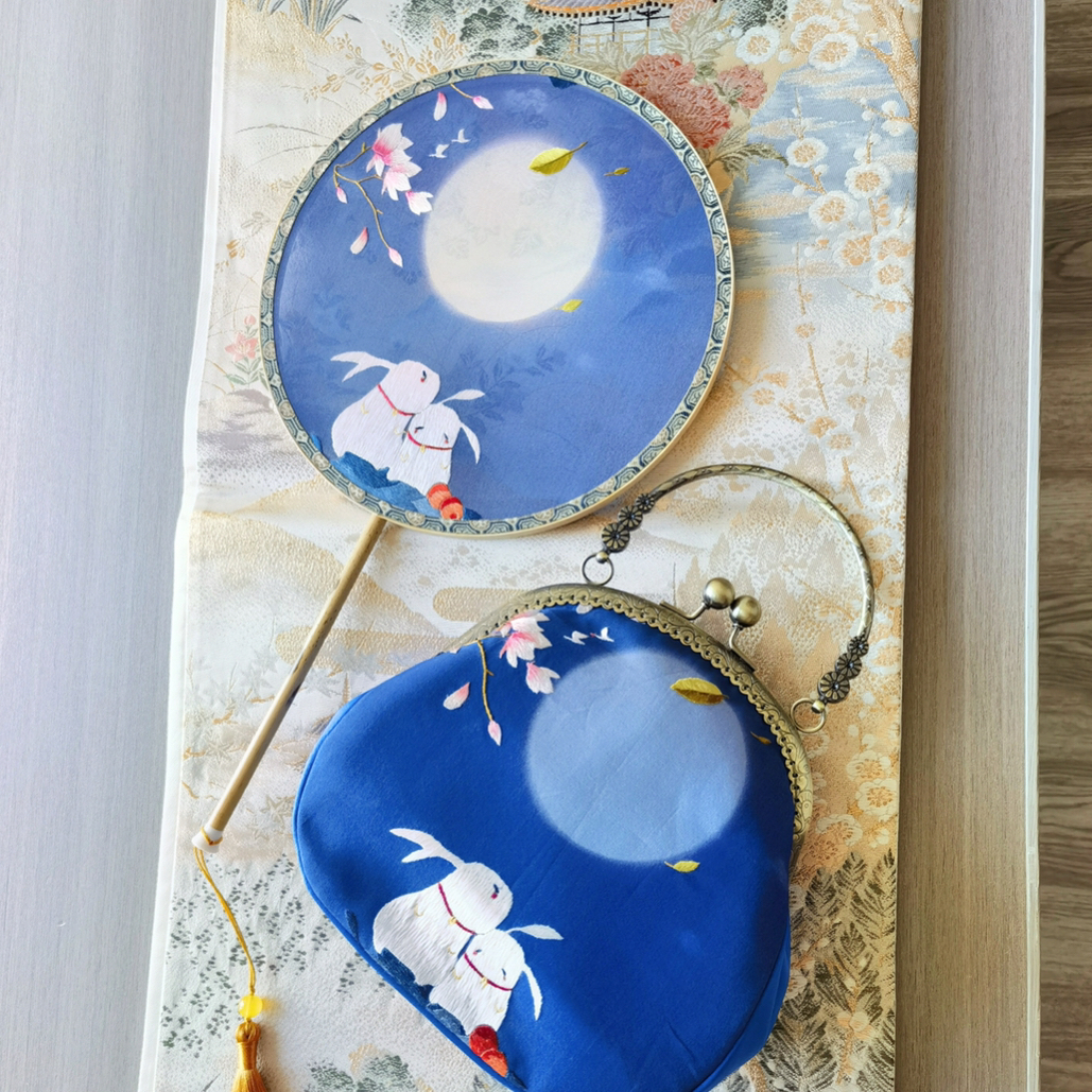 新中式非遗苏绣小圆包斜挎包手机包女包口金包汉服包旗袍包包女包