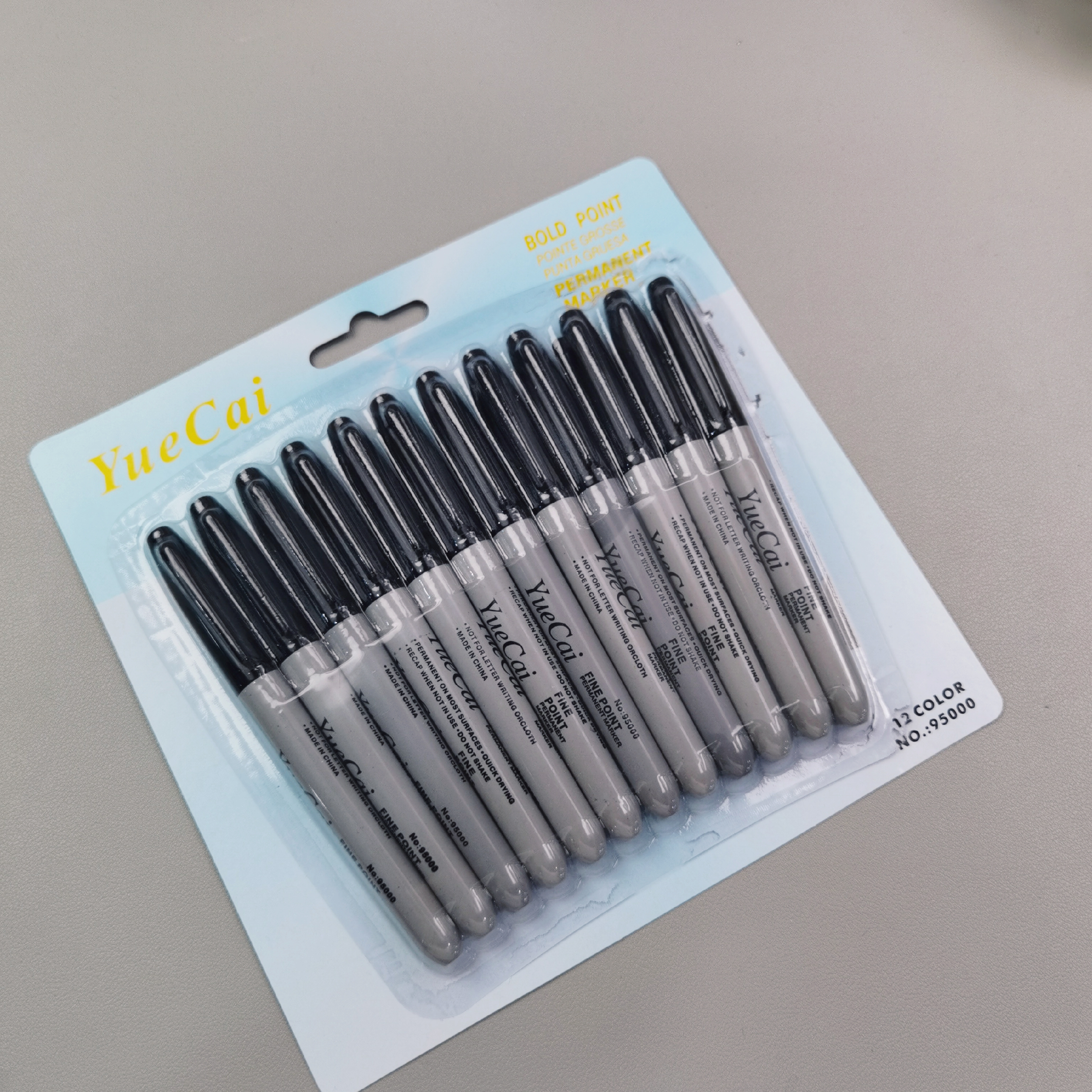 3089【1卡12支黑色记号笔】勾线笔绘画笔