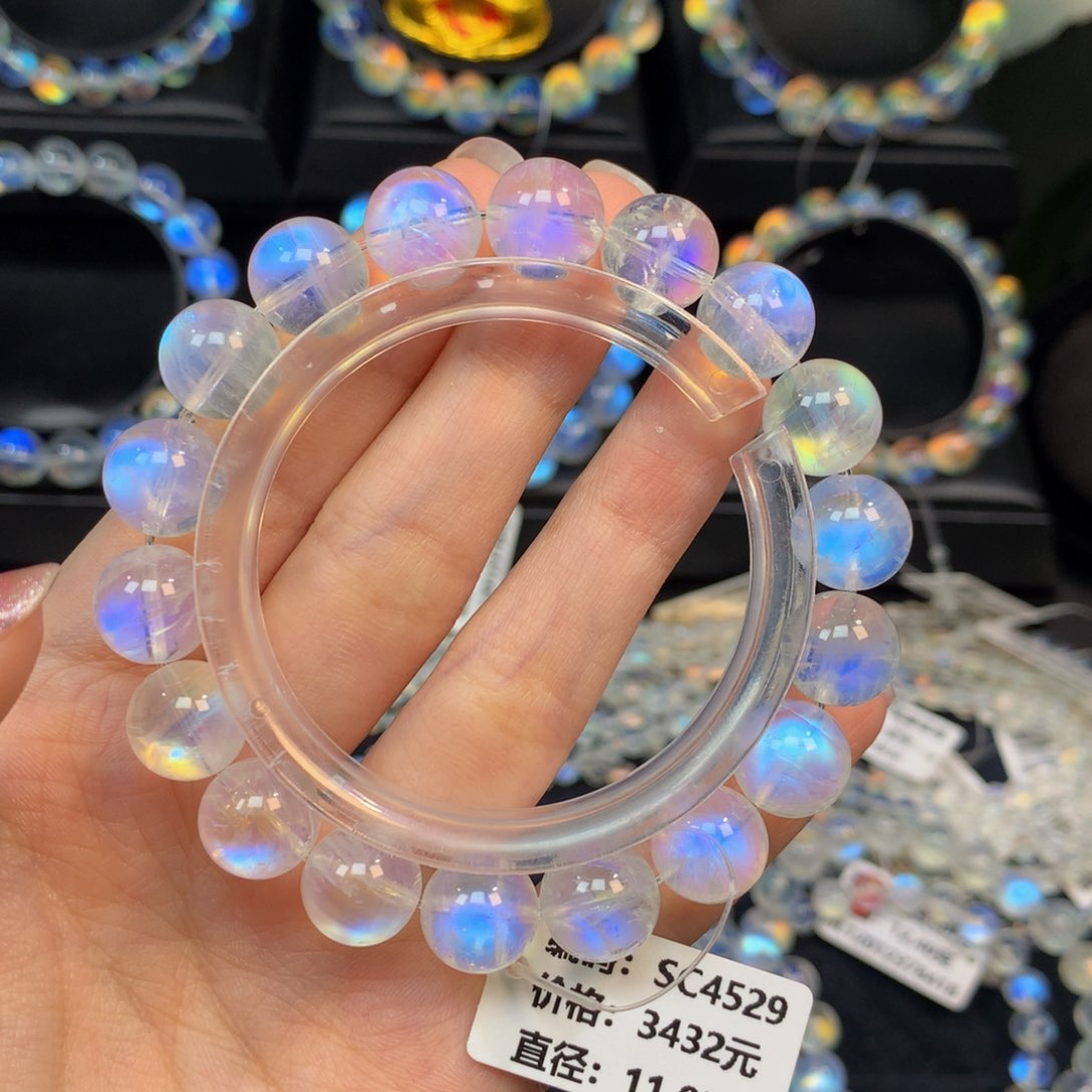 月光石手串未镶嵌薯****gSC4525#11.0mm