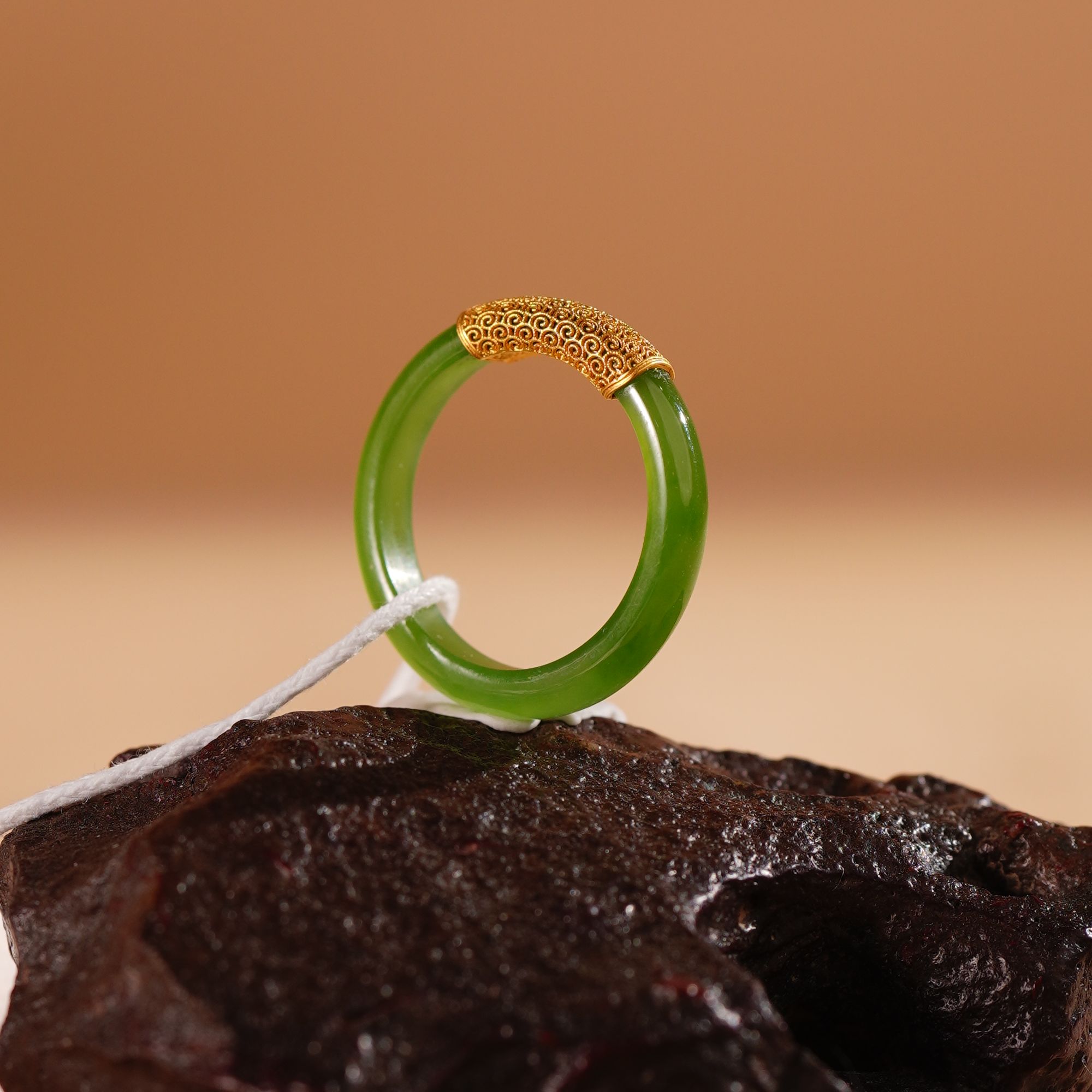 HA00770和田玉碧玉设计款戒指