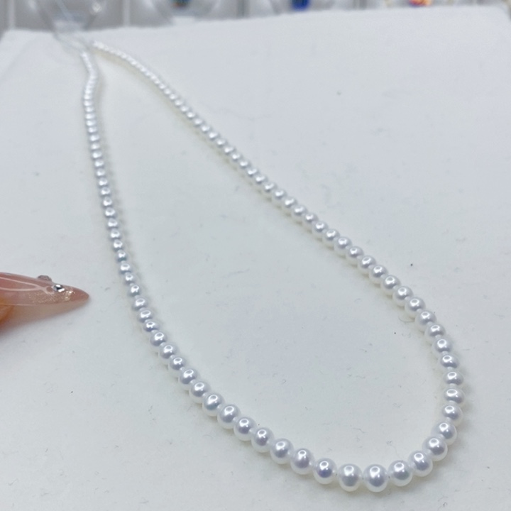 平***店淡水珍珠银S925镶嵌颈饰