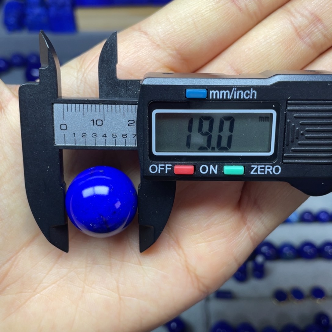 青金石19mm单珠未镶嵌清*！