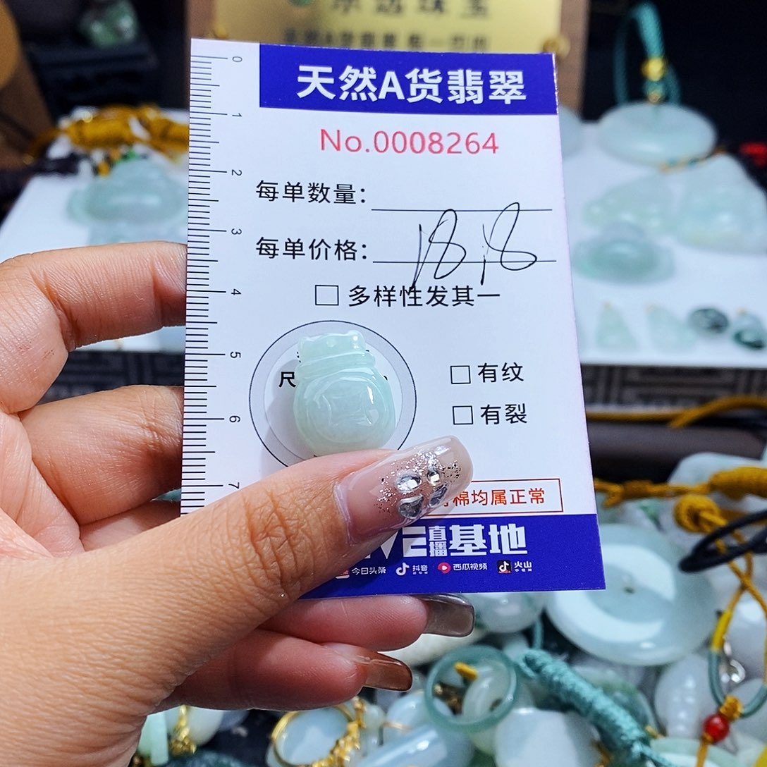 翡翠未镶嵌毛衣链8264