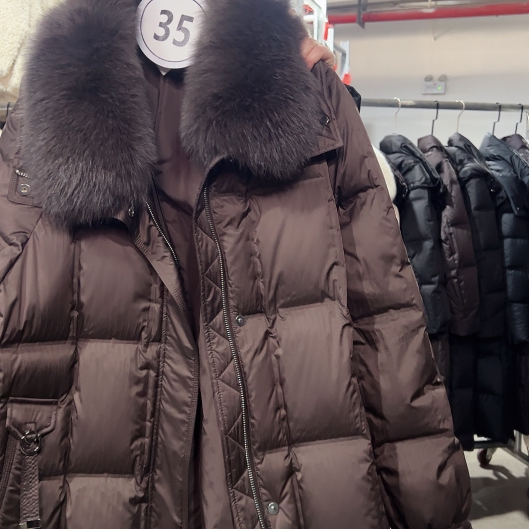 时尚保暖真狐狸毛外套35号XL