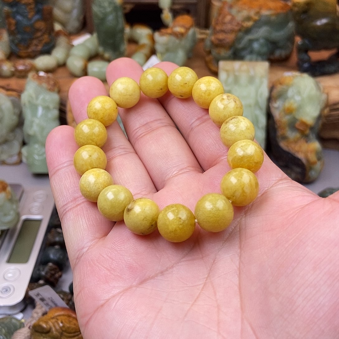 蛇纹石玉手串合金