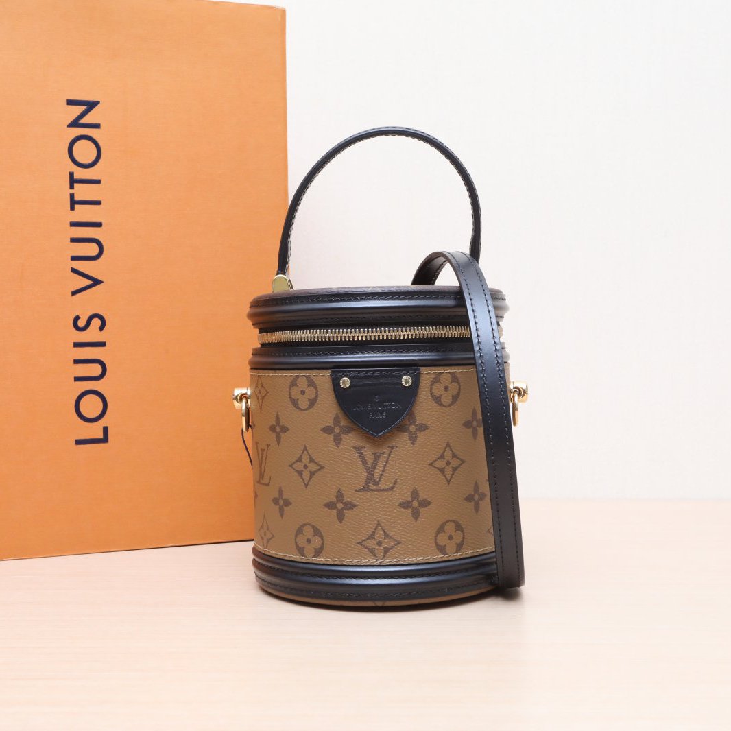 99新 LouisVuitton/路易威登 小花攀攀CANNES 圆桶包 拼色芯片