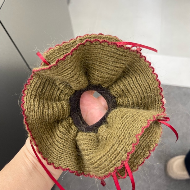 新品 绿色大肠发圈