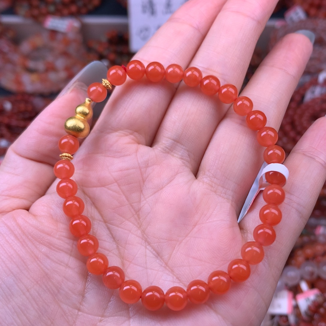 未镶嵌手链南红玛瑙8DIY设计款
