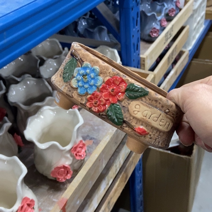 陶瓷花盆单场满9.9发13*6*6