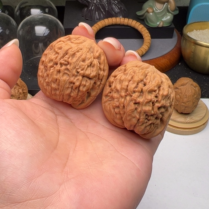 文玩核桃把件静38莲花全品