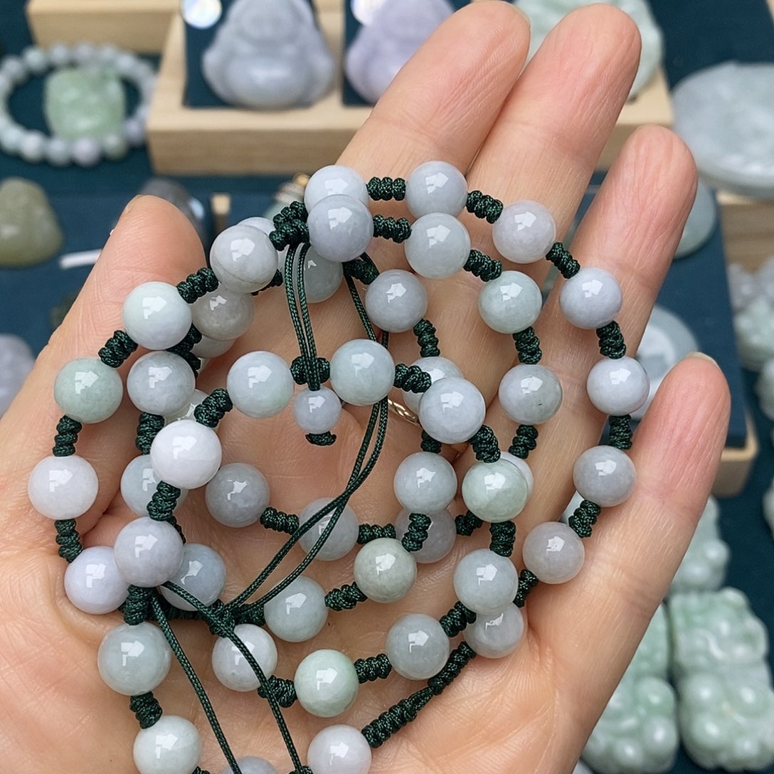 翡翠未镶嵌颈饰珠串