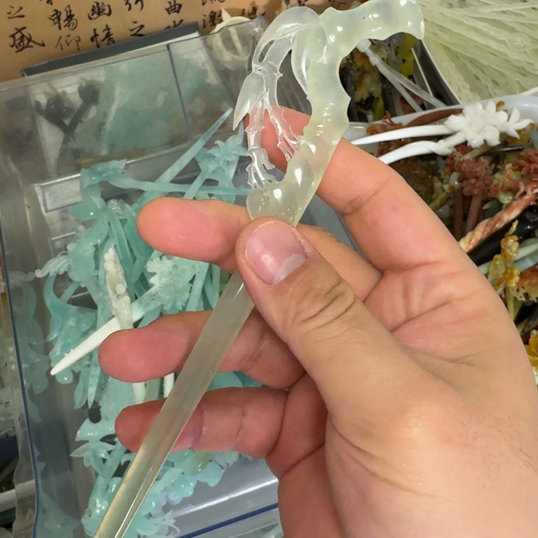岫玉发簪未镶嵌明君玉簪贼拉好看