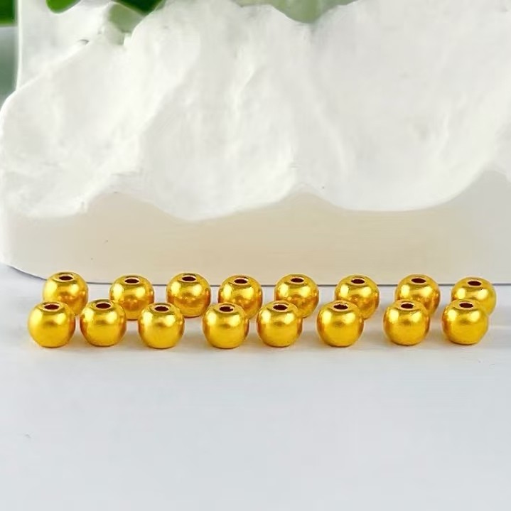 足金高档金珠纯黄金可DIY抖音质检发货K