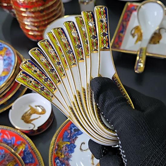 幸***乐瓷片珐琅彩小勺10个666666666