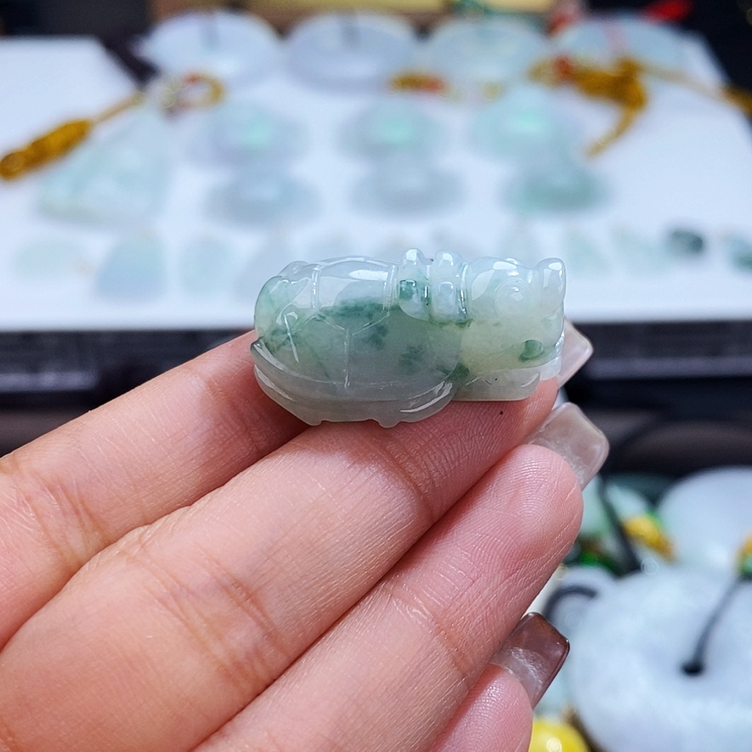 翡翠未镶嵌毛衣链9274