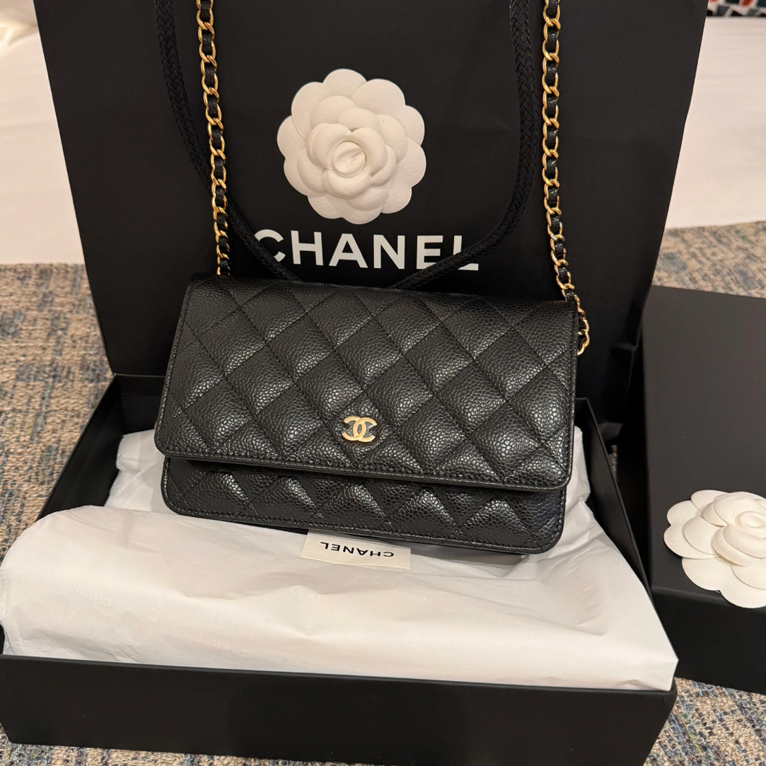 未使用 Chanel/香奈儿 林纳奢品丨发财WOC黑金荔枝牛芯片款