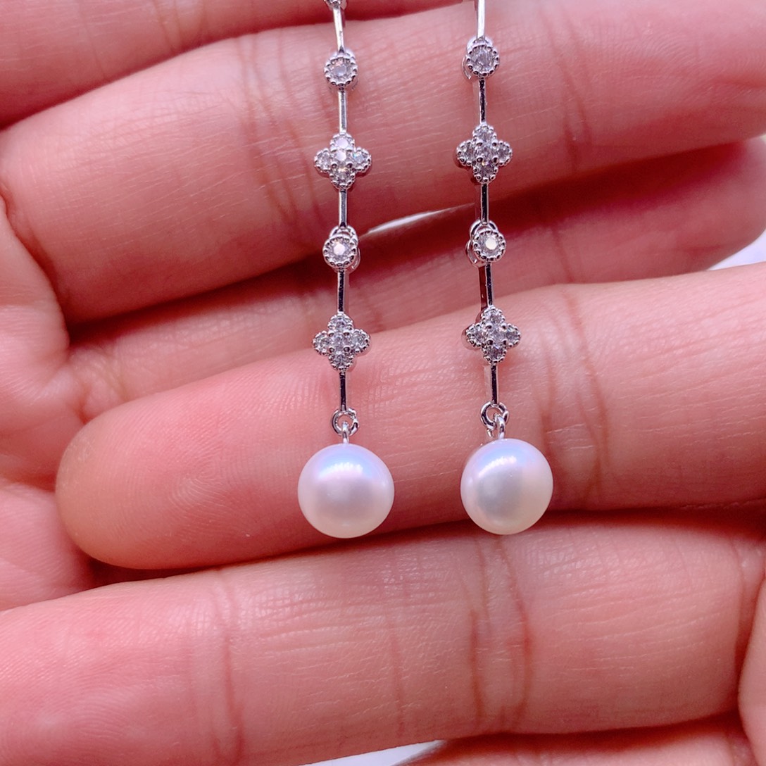 耳饰合金淡水珍珠