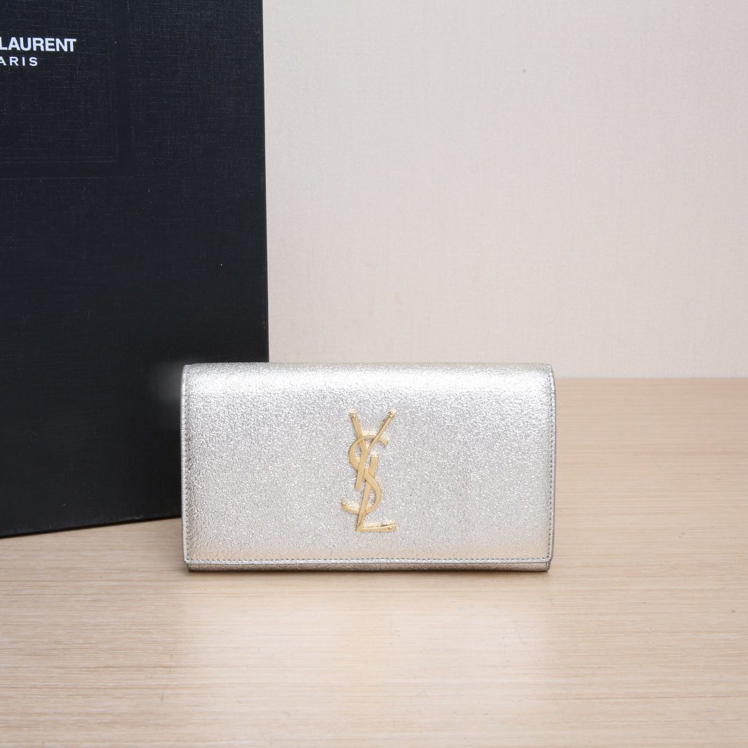 95新 YSL/圣罗兰  金色长款 钱包P205945371