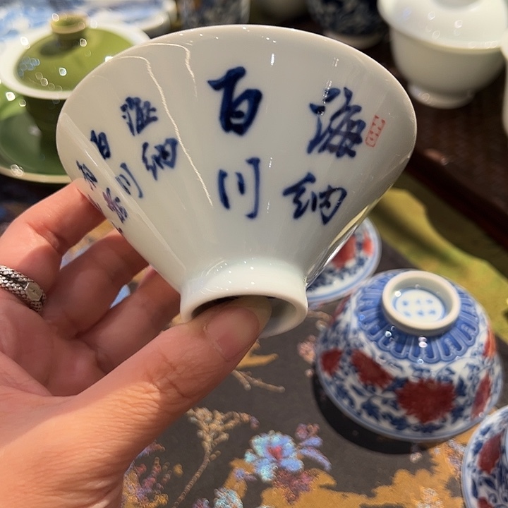 省非遗邓华章手工手绘杯
