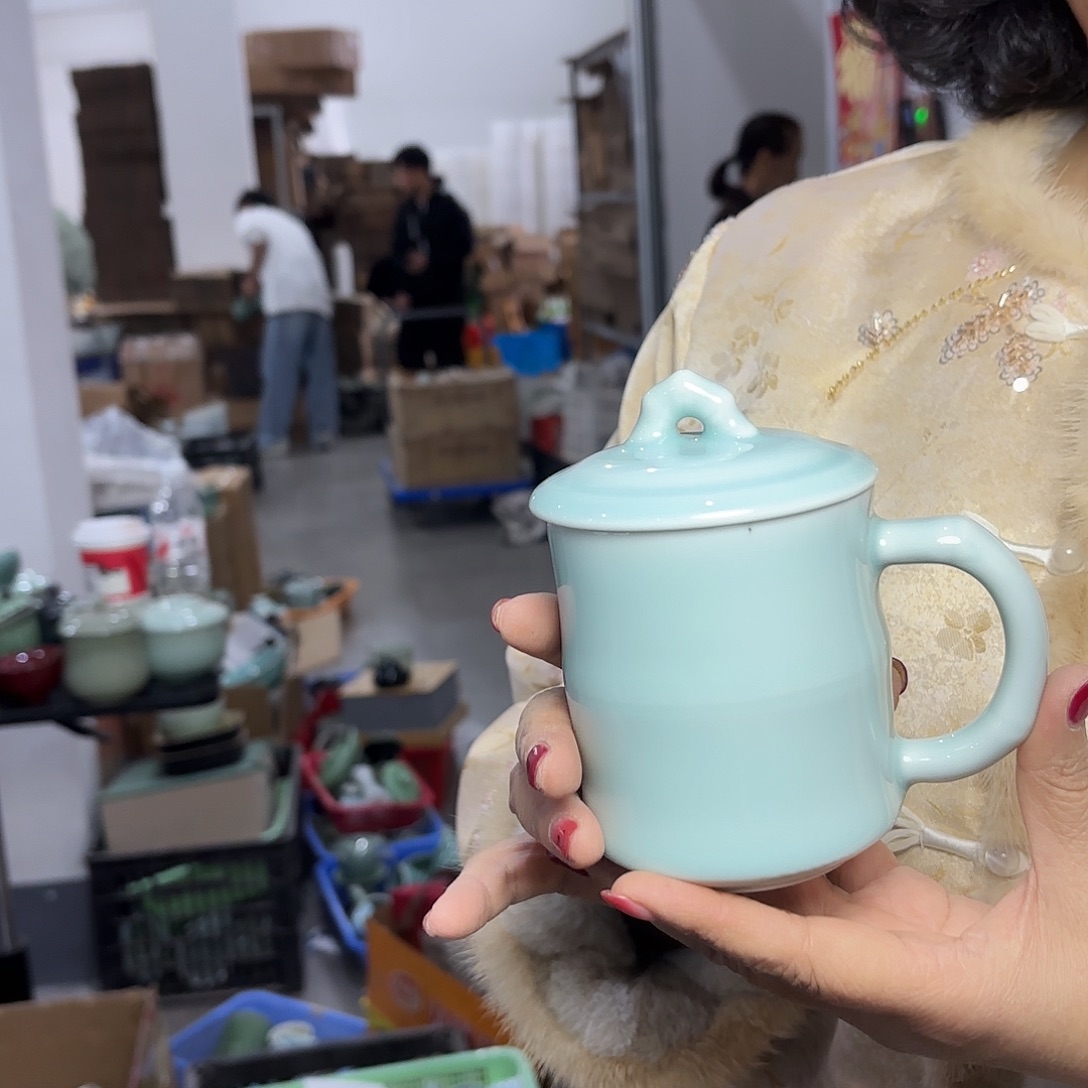 龙泉云间青瓷小米茶器