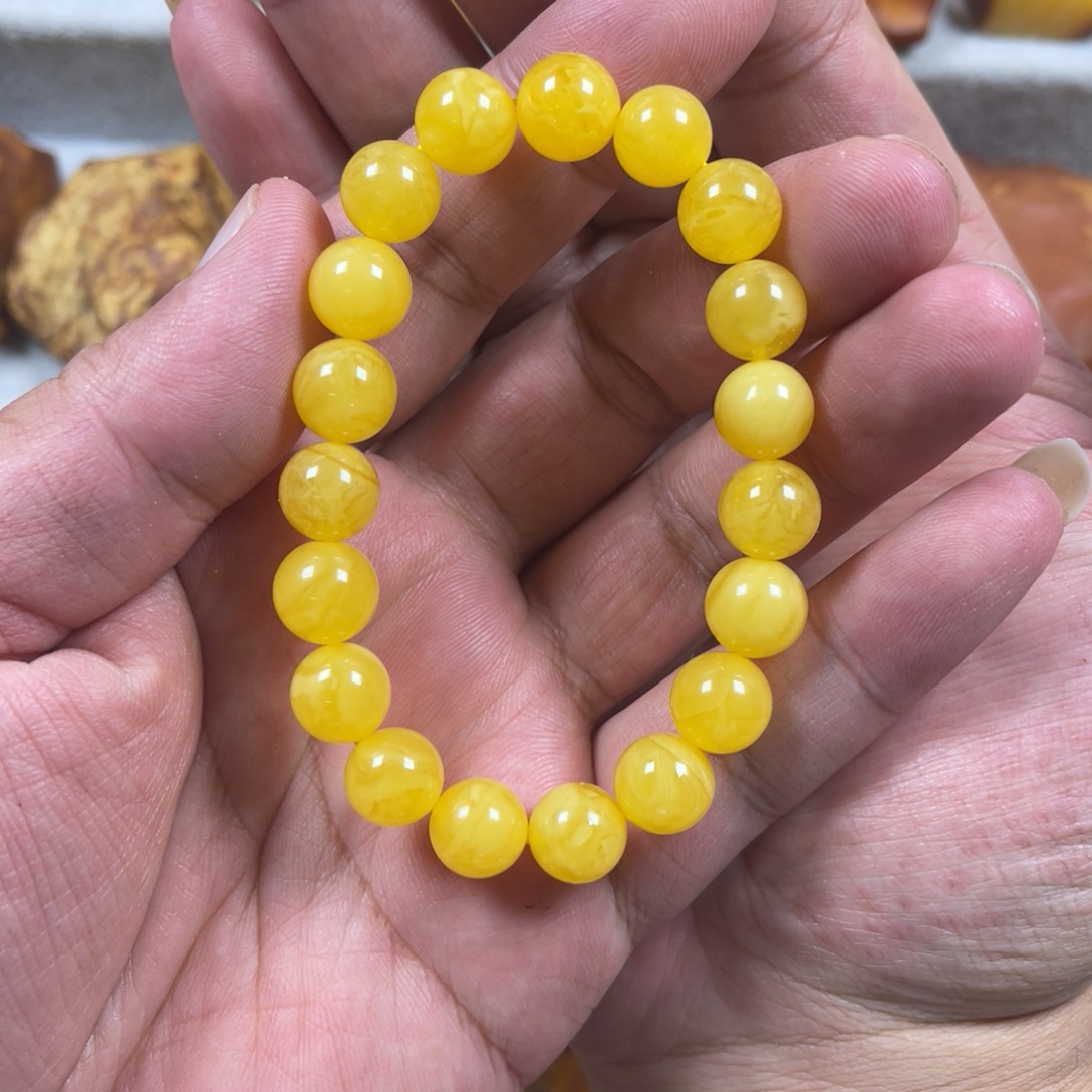 裸石蜜蜡未镶嵌手串