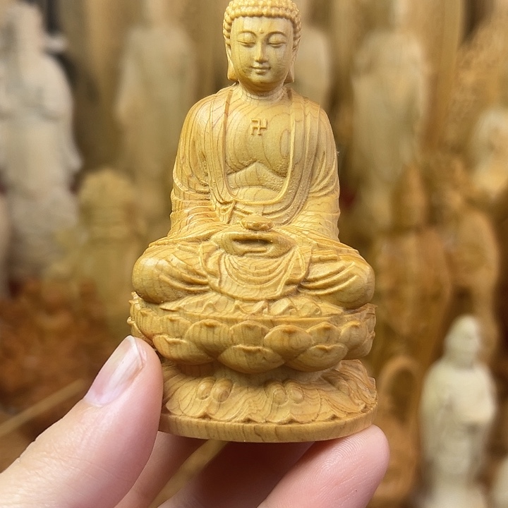 柏木（崖柏）崖柏雕刻大日如来