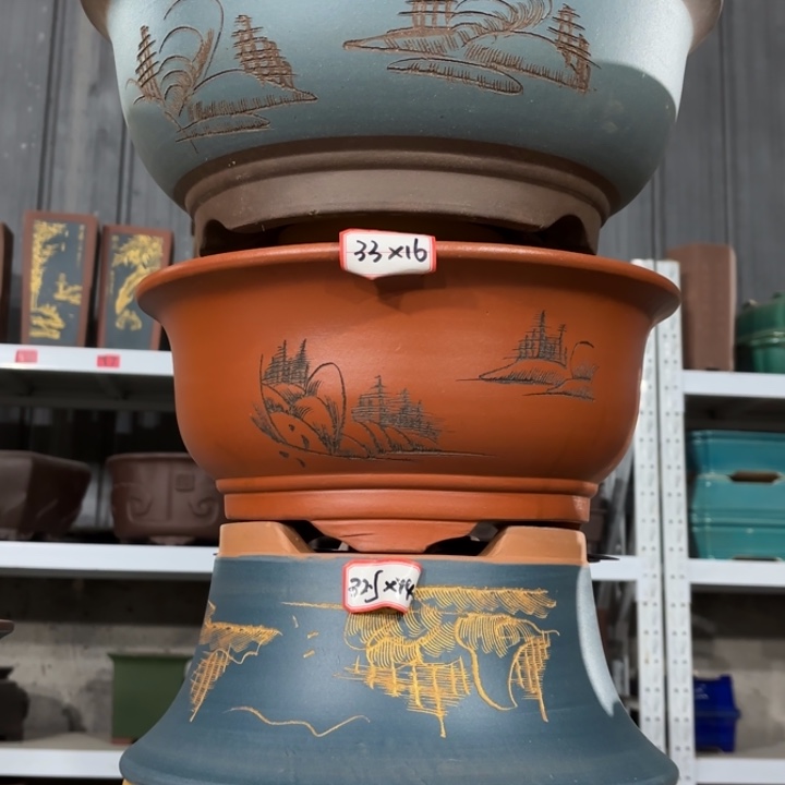 紫砂花盆    100-4。 