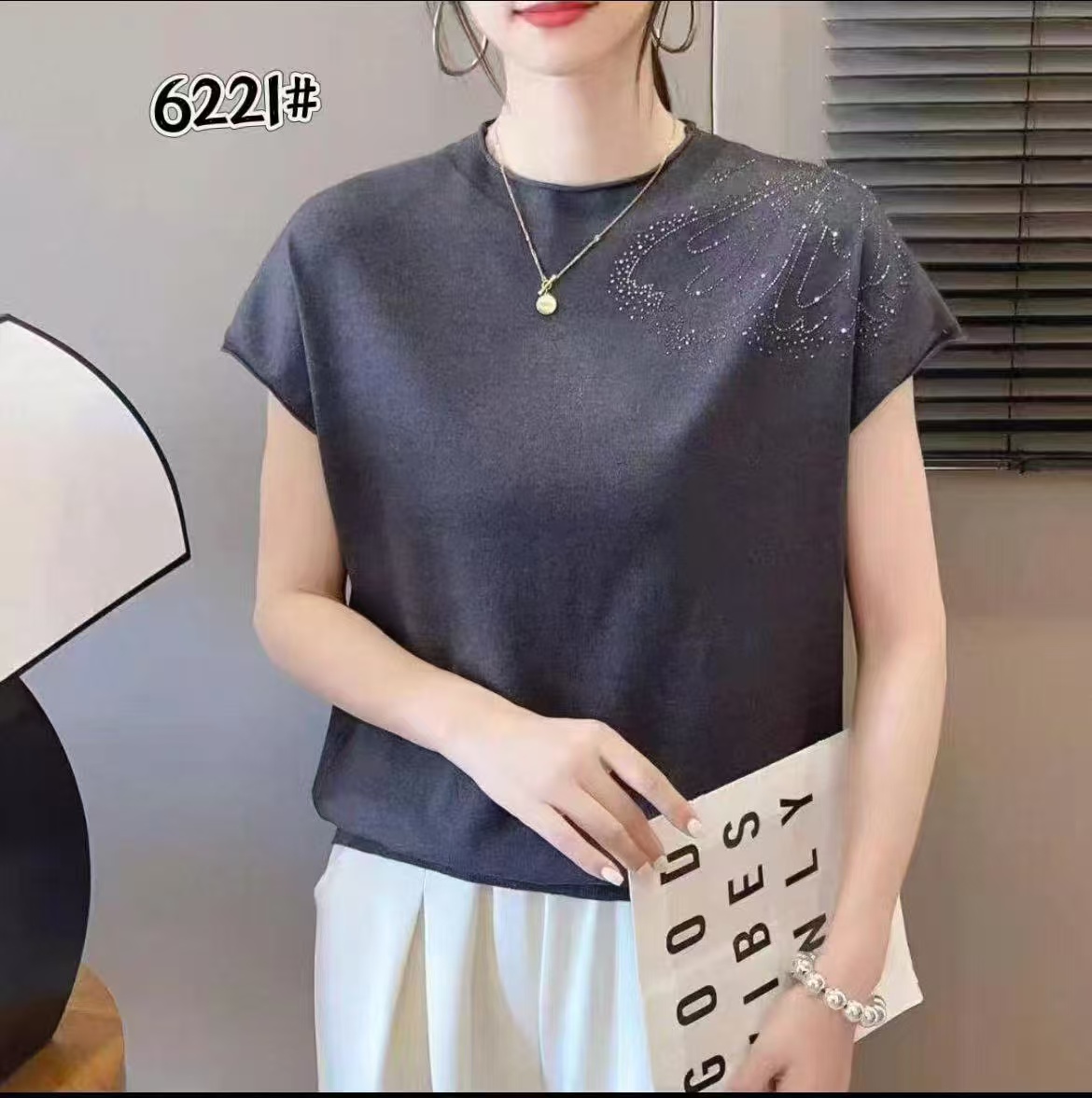 2025早秋款立领气质显瘦洋气百搭女套头毛针织衫【6221】