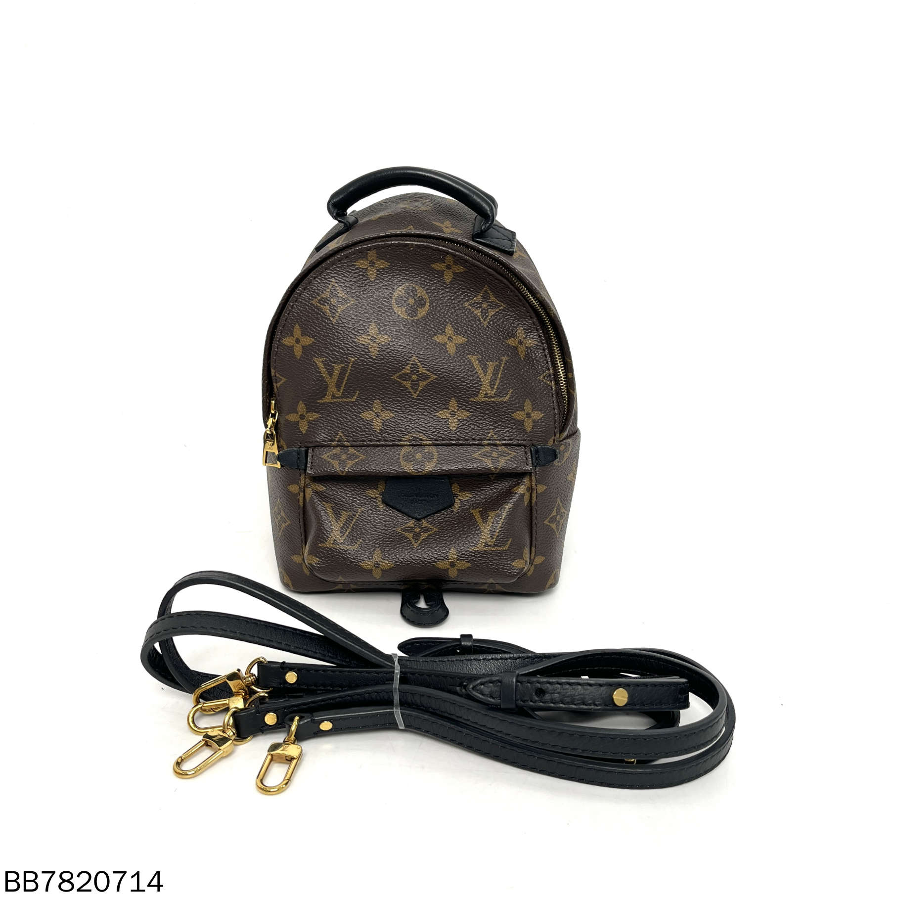 99新 LV LV Palm Springs 迷你老花双肩包  /路易威登拼色经典