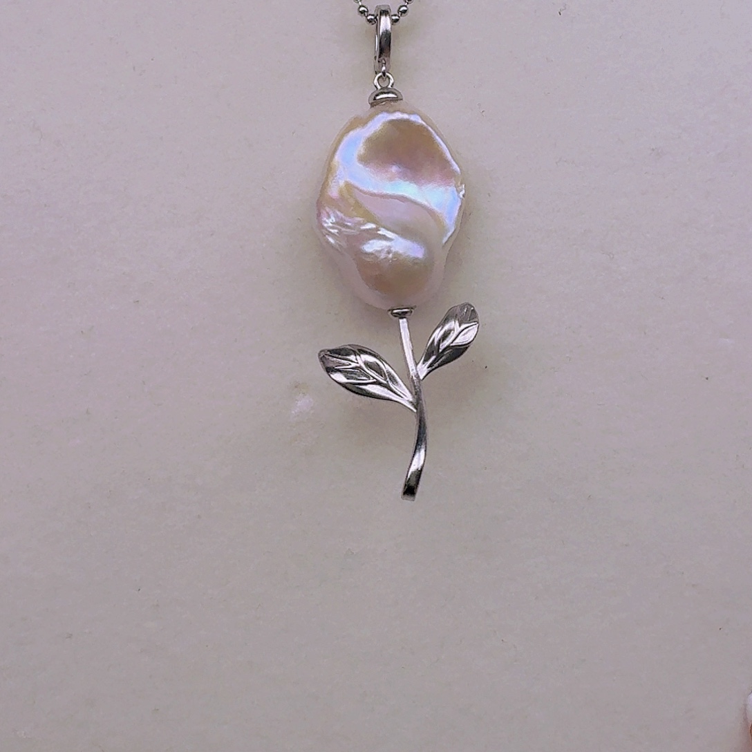 淡水珍珠耳饰银S925镶嵌