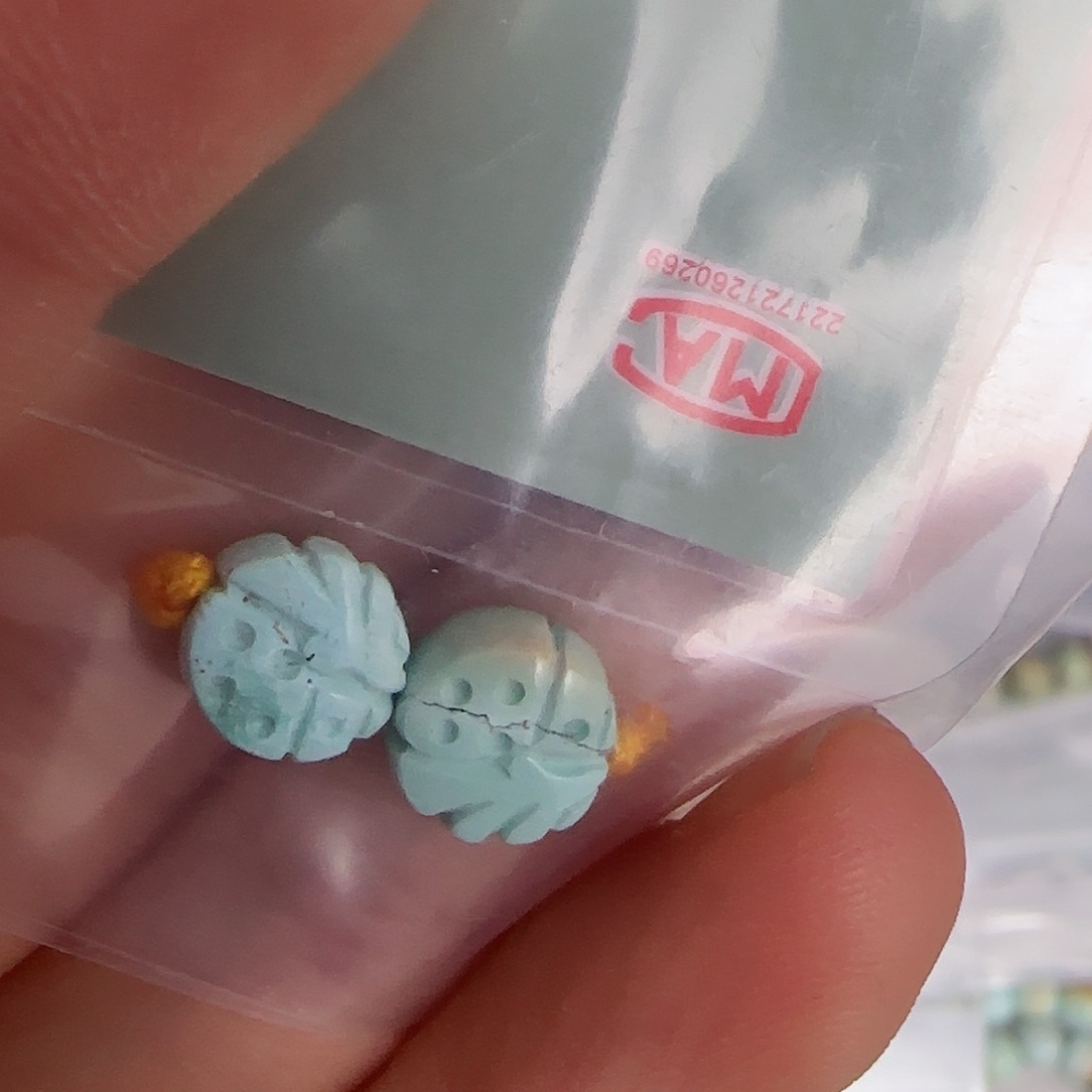 绿松石珠宝半成品未镶嵌