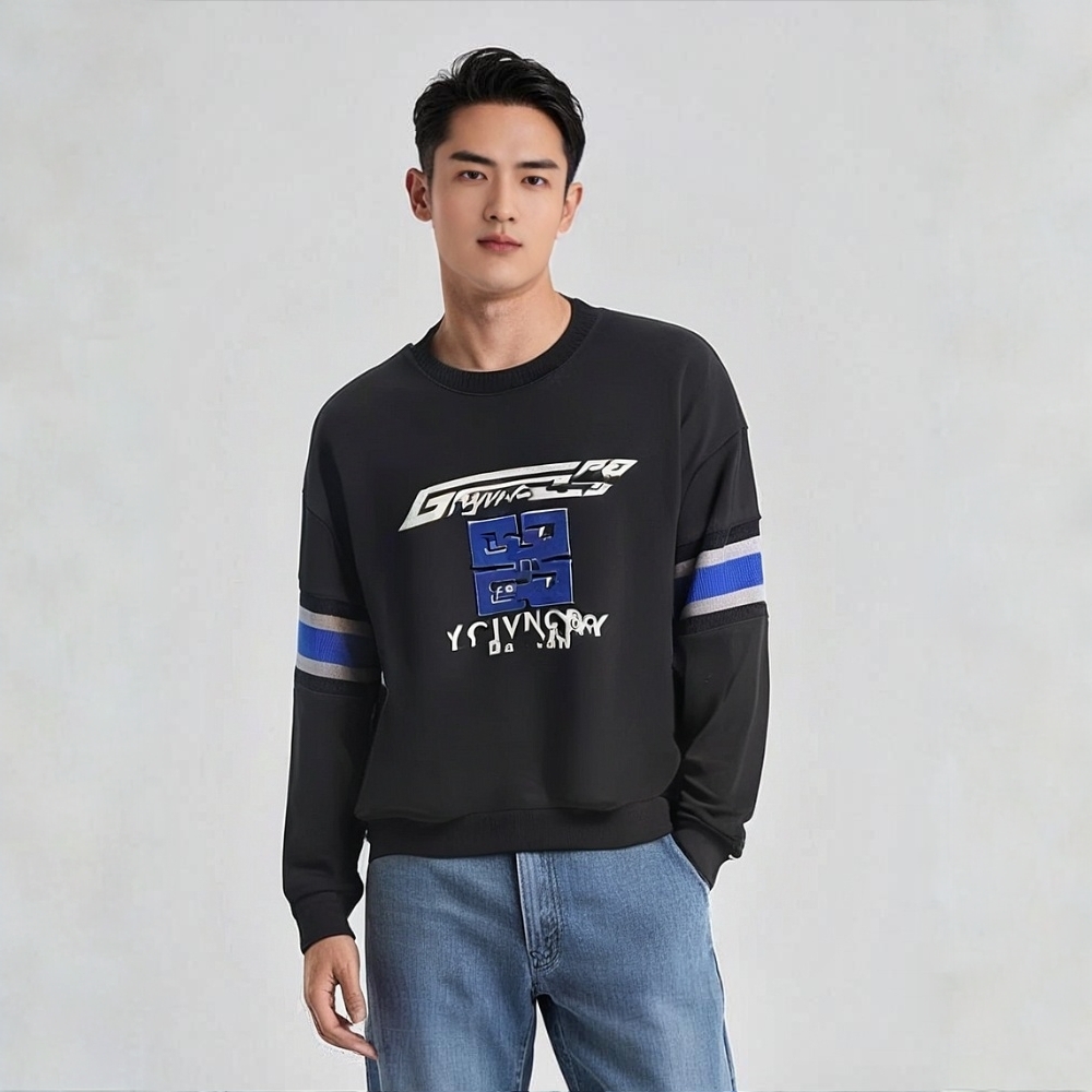 男款高级感圆领休闲长袖卫衣049119