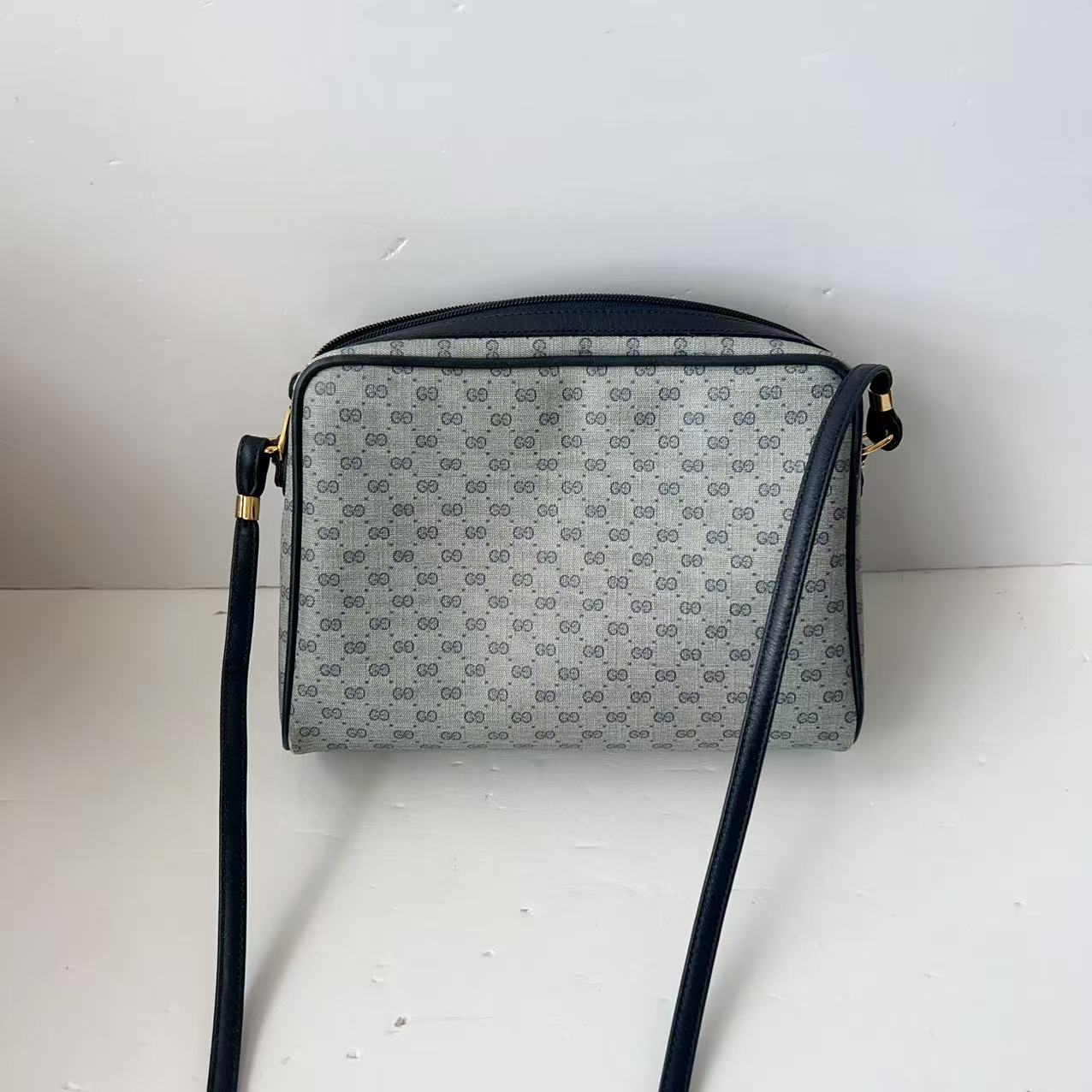 95新 GUCCI/古驰 古驰中古老花盒子百搭单肩包