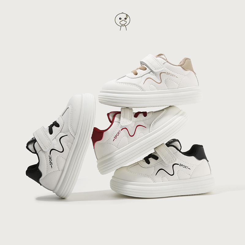 小黄鸭儿童板鞋春秋男童鞋宝宝单鞋女童运动鞋幼儿园小白鞋潮R01